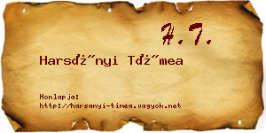 Harsányi Tímea névjegykártya